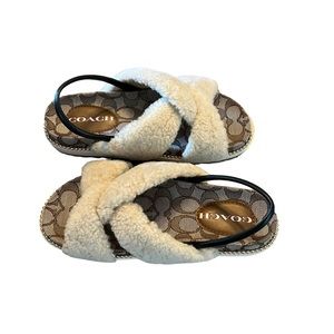 tally shearling sandals